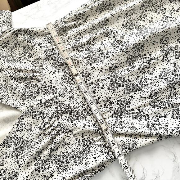 Madewell Puff-Sleeve V-Neck Maxi Dress‎ in Harper Floral Ivory Women's Size 10 - Picture 14 of 15